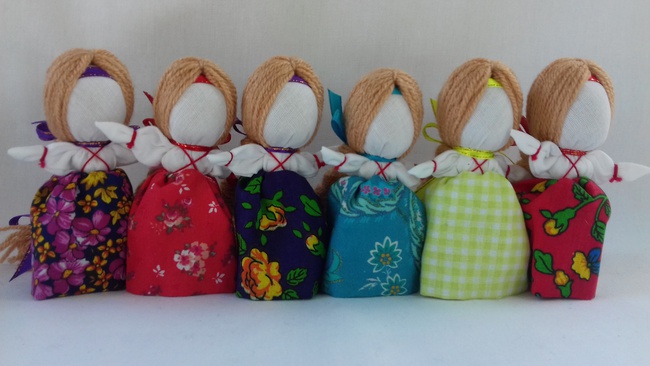 Handmade. Женский оберег "На счастье" Кукла-мотанка. Подарок.