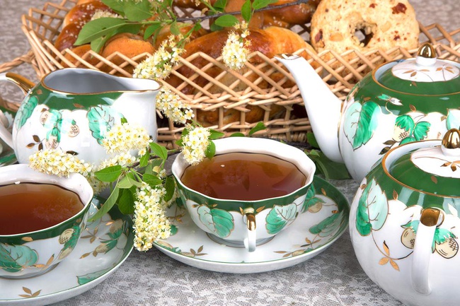 Сервиз чайный 21 предм. Тюльпан Золотой орех