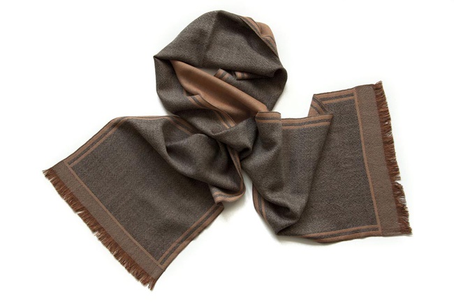 Italian silk and wool scarves for men