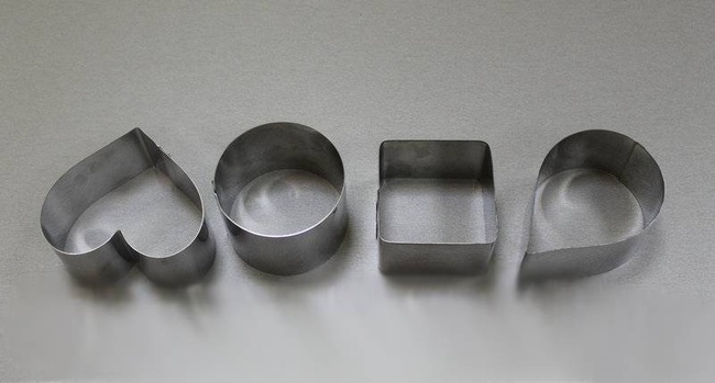 Form for laying out garnish stainless steel steel