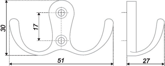 Мебельный крючок K207SC.7