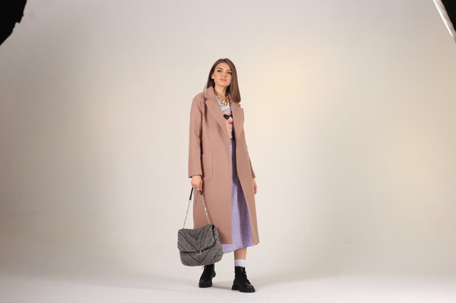 Women's coat, demi-season, with patch pockets # 14