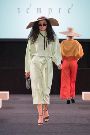 80s Mint Padded Dress