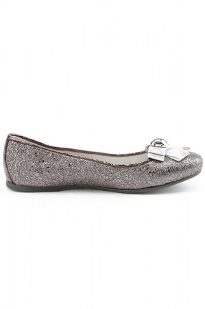 Темно-серебристые балетки fs436