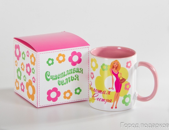 КРУЖКА ПОДАРОЧНАЯ ЗОЛОТАЯ СЕСТРА