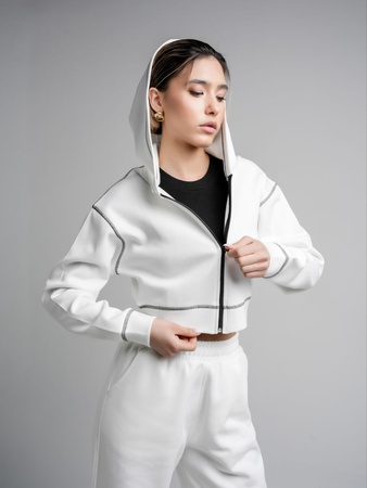 Костюм худи с копюшоном со штанами женский