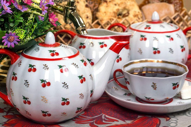 Сервиз чайный 15 предм. Тюльпан Ситцевый