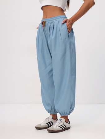 Штаны Тоджи укороченные широкие джинсовые