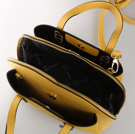 Bayan leopar desenli siyah rengi el ve omuz çantası