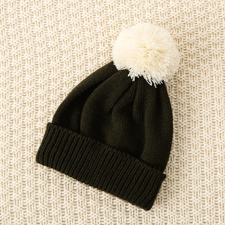 Осенне-зимняя базовая детская шапка чистого цвета с фланцами, универсальная теплая ветрозащитная вязаная шапка для родителей