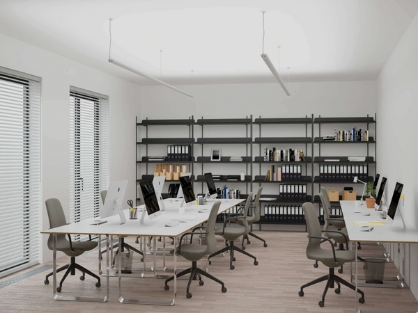 Потолочный подвесной  LED‑светильник отраженного света «Лодочка» 2 М, 100 Вт, 16 128 Лм, 4 000 К — АНДИ Групп