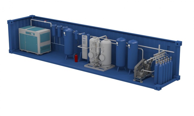 Sauerstoffstation für 100 Flaschen