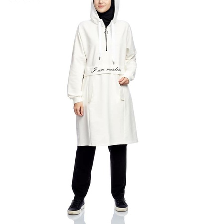 ❄️двойка -I am muslim ❄️ ❄️ткань : двунитка про-во Турция  ❄️модель свободная ,спущенный рукав  Замок рабочий  ❄️размеры : 42/44/46/48 ❄️цена : 16,5 $