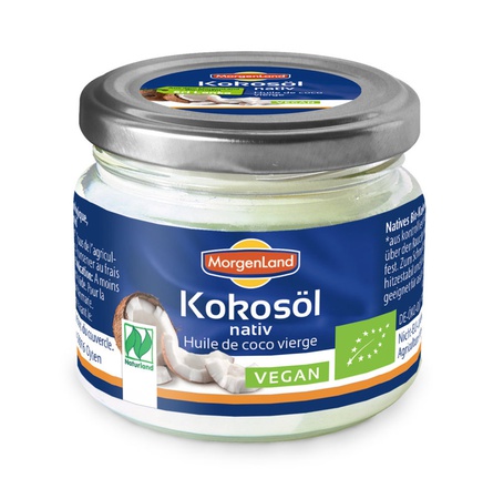 Масло кокосовое нерафинированное органическое холодного отжима (virgin) MorgenLand 220 мл