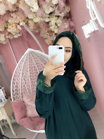 Намазники  с дорогим кружевом пришитым Химаром + капюшон  🌸🧕размер стандарт от 42-52 размера широкий  🌸ткань калифорния  🌸