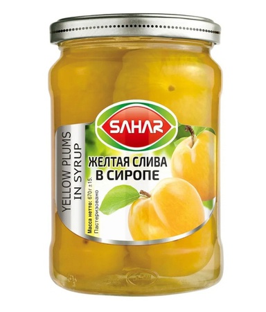Жёлтая слива в сиропе