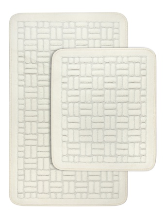 Set of bath and toilet mats
