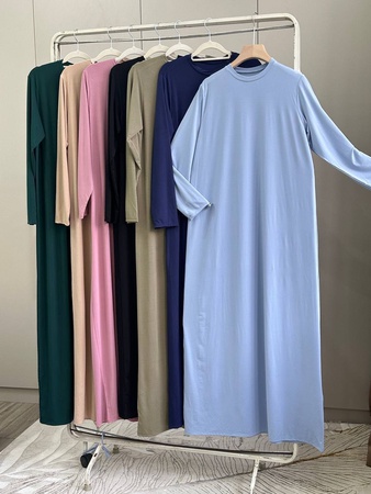 Базовое трикотажная тонкое платье