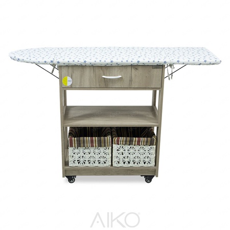 Гладильная доска складная на роликах с корзинами AIKO