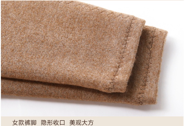 Осенние и зимние новые мужские и женские шерстяные брюки, двухслойные теплые брюки из флиса и толстого кашемира, тонкие теплые шерстяные брюки с высокой талией