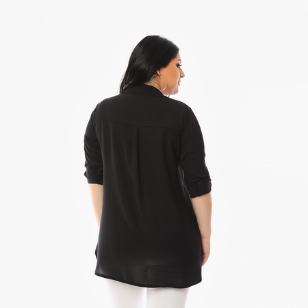 Шелковая креповая рубашка большого размера