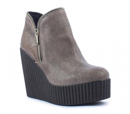 Bk006 graue Keilstiefeletten