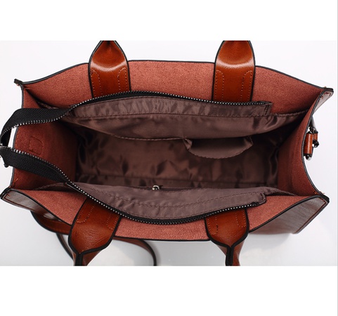 Oil and wax leather lady bag crossbody bag