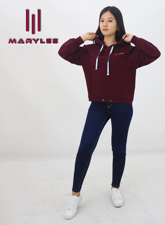 Женские трикотажные худи оптом с принтом (щелкография)