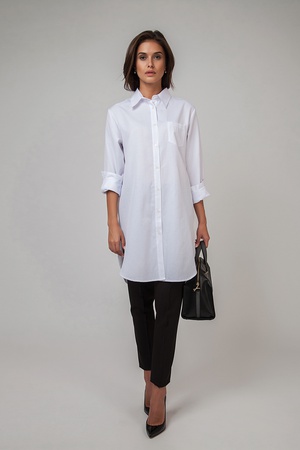 Рубашка удлиненная с разрезами