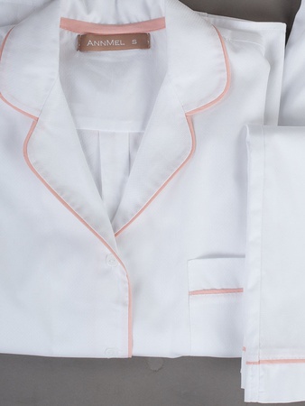 PANTOLONLU PEMBE BORULU PAMUKLU PİJAMA