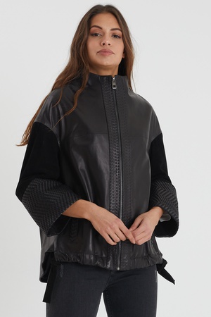 Leather jacket for women - Relaxed Fit