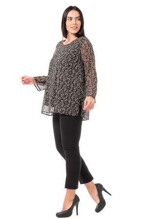 Блузка большого размера с подкладкой из шифона