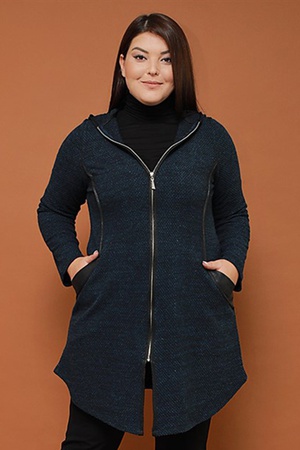 КАРДИГАН НА МОЛНИИ С КАПЮШОНОМ