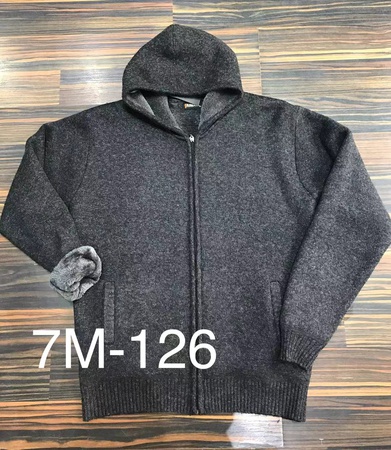 кардиган на молнии с карманом, капюшоном и флисом