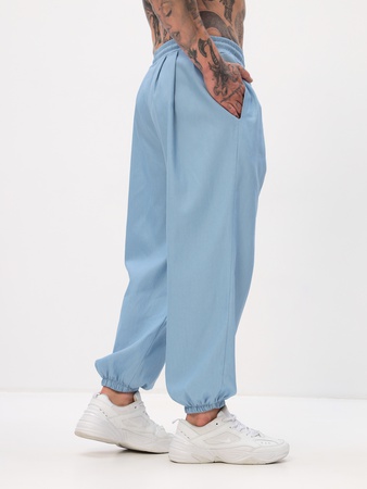 Штаны Джинсовые укороченные широкие