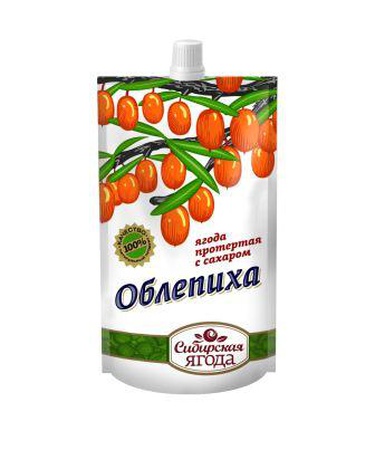 Ягода протертая с сахаром "Сибирская ягода"