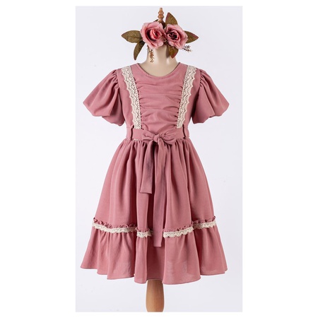 Оптом платье с ремнем для девочек 6-12 лет