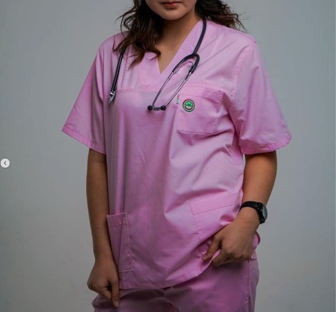 Костюм медицинский женский рубашка и брюки с карманами медицинская одежда для женщин спецодежда