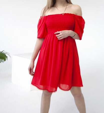 Розовое платье шифон (артикул ml 115/2)