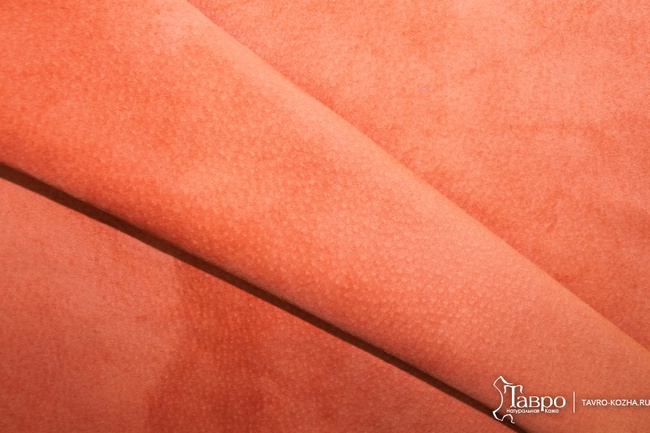 Замша, цвет оранжевый.