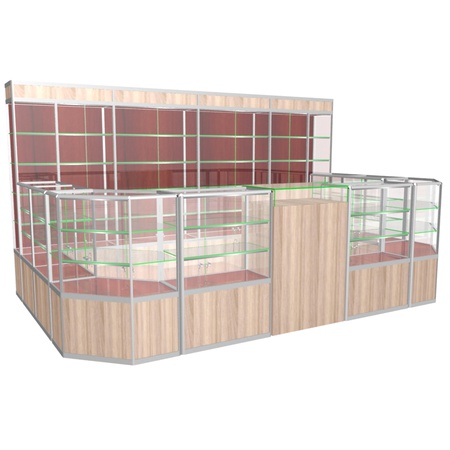 由铝型材和玻璃制成的框架凉亭