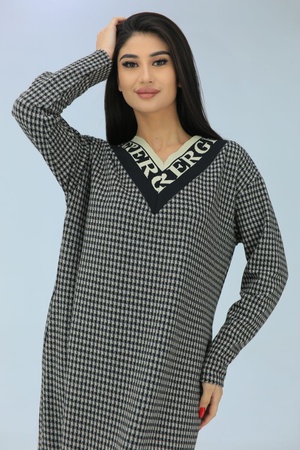 Комбинированное платье