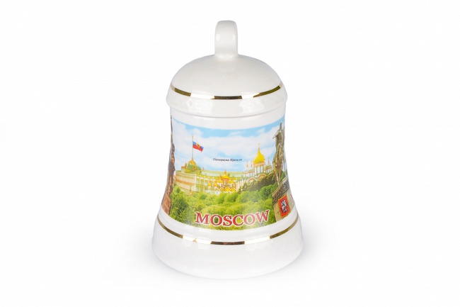 Кружка пивная с крышкой 700 мл Колокол Москва