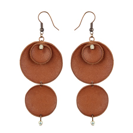 W-112S  Кожаная серьга