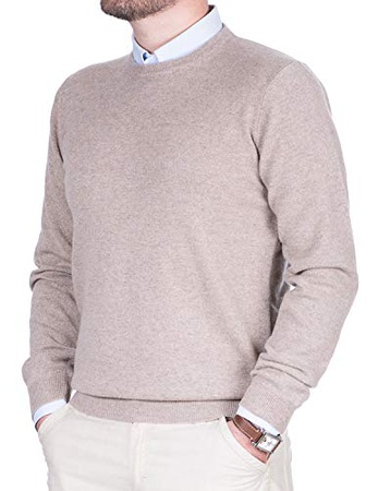 % 100 doğal kaşmirden yapılmış erkek süveter.