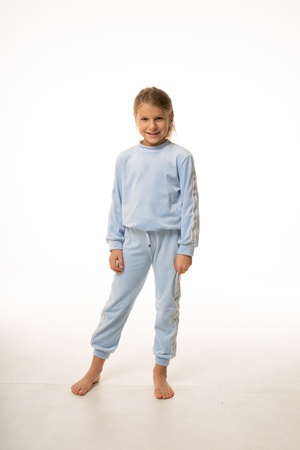 Спортивный костюм велюр голубой Yumster YG.21.42.004