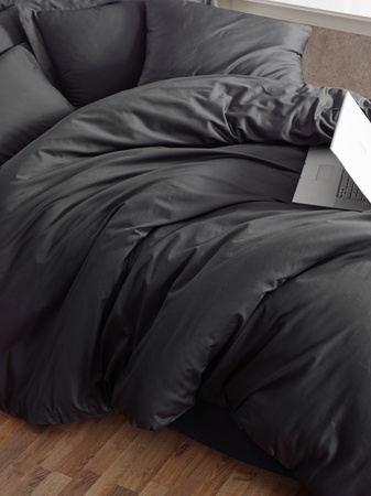 Maxhomen Mad Max Anhracite  Duvet Cover Set 100%  Cotton  Satin Bedding Set, Bedclothes, Wholesale