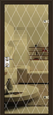 Двери Тип 400П11 Зеркало бронзовое