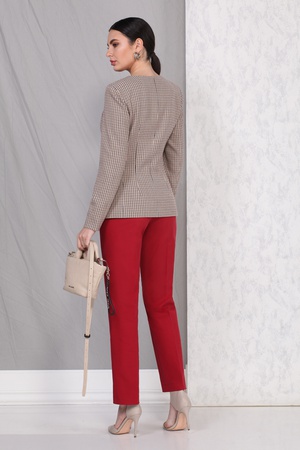 Костюм 1927 бордо+клетка