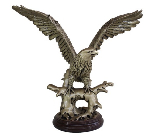 Altın bir takozda kartal